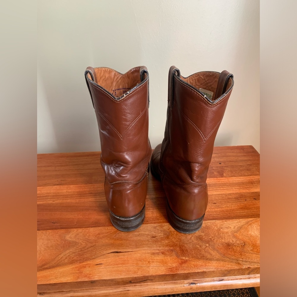 Double H Brown Cowboy & Western Boots - Picture 3 of 9